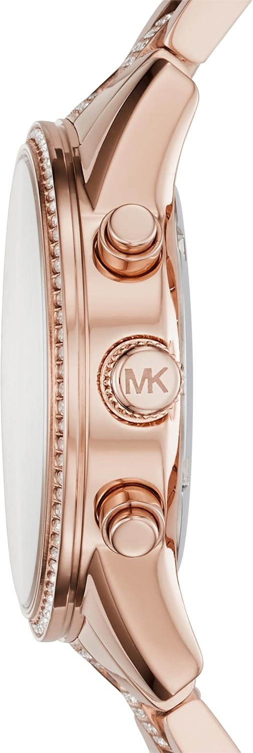 image:imageMichael Kors Bryant Chronograph Womens Watch Stainless Steel and Pav Crystal Watch for WomenRose Gold Glitz