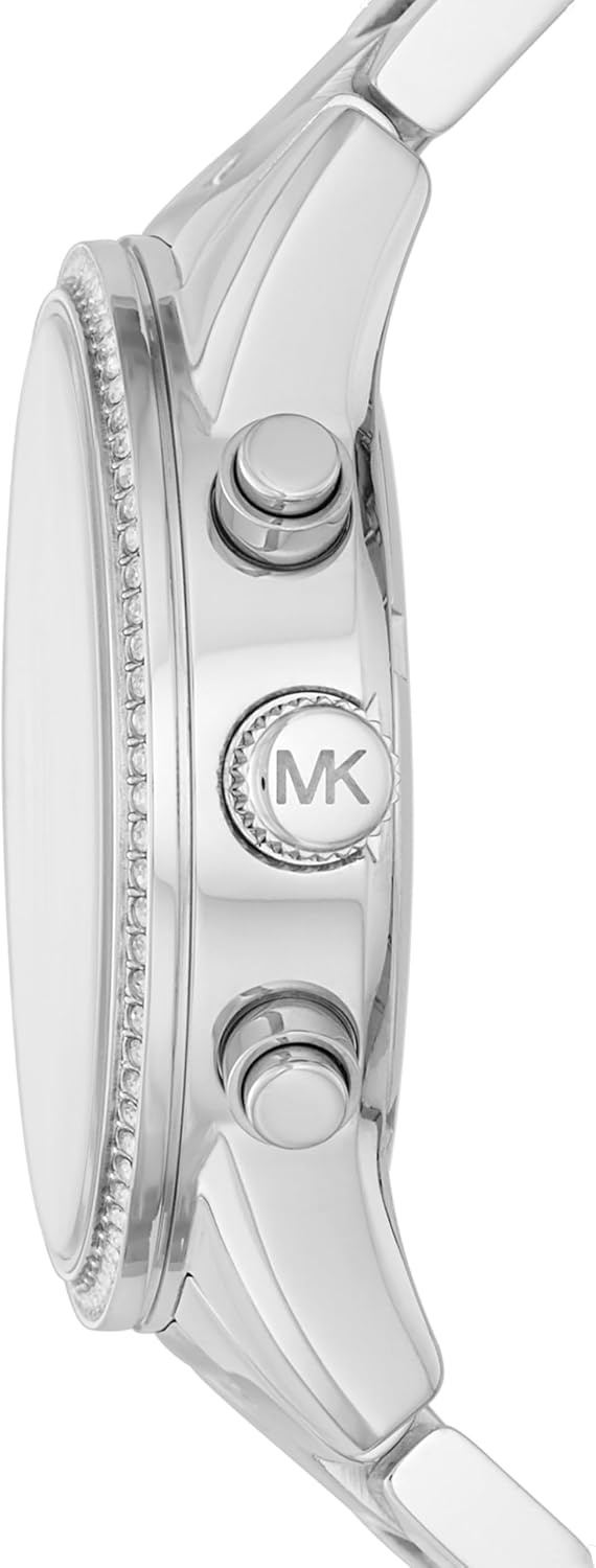 image:imageMichael Kors Bryant Chronograph Womens Watch Stainless Steel and Pav Crystal Watch for WomenSilver