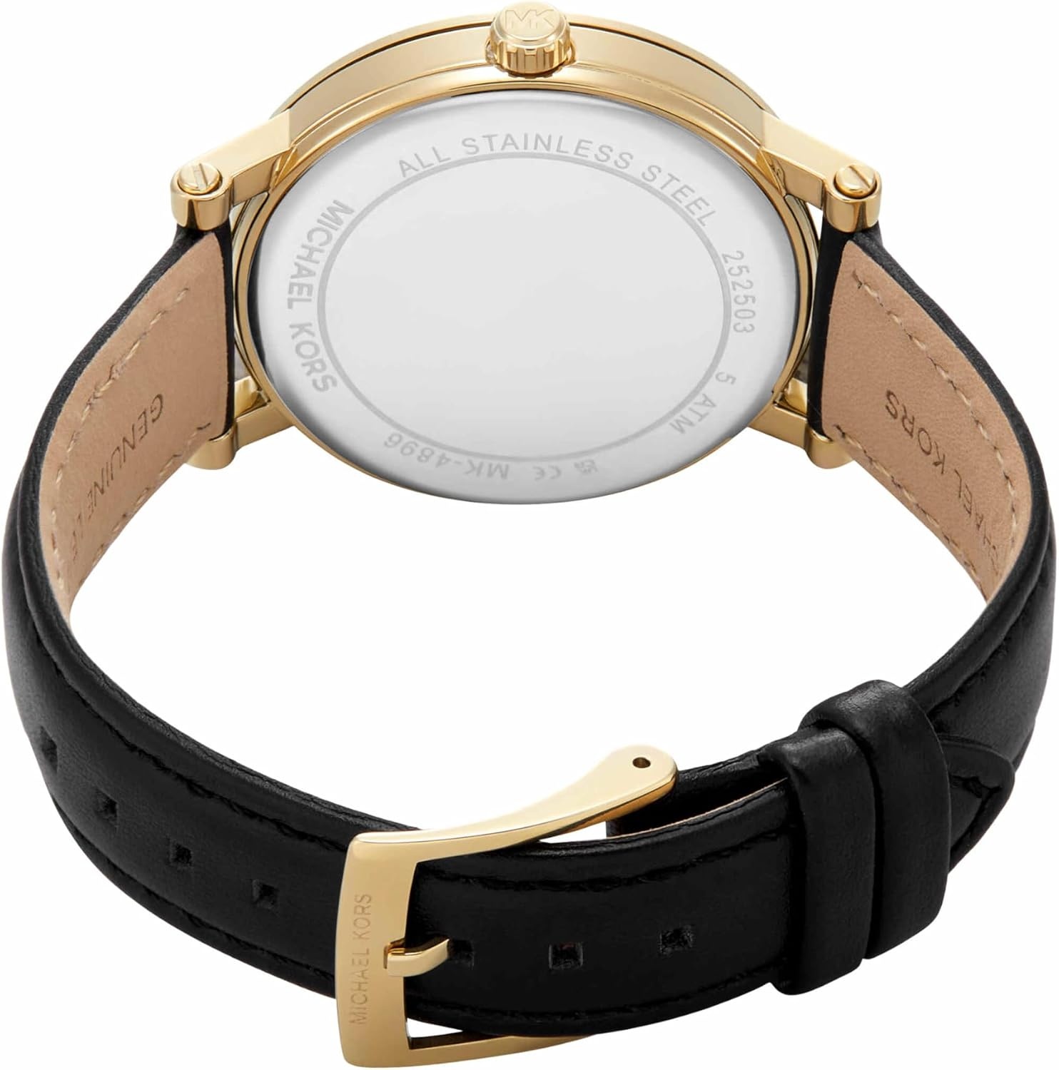image:imageMichael Kors Corey ThreeHand Black Leather Watch