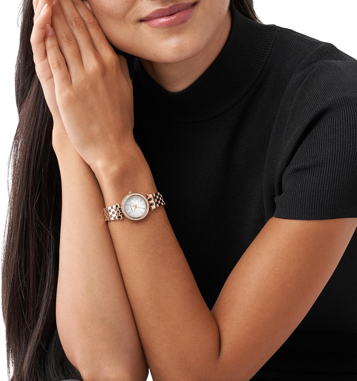 image:imageMichael Kors Darci Womens Watch Stainless Steel and Pav Crystal Watch for WomenRose Gold