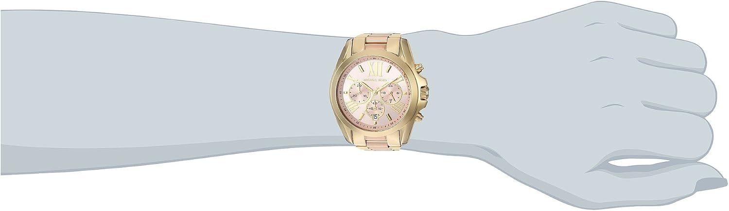 image:imageMichael Kors Ladies Mini Bradshaw Watch 36mm Case Size Quartz Chronograph Movement Stainless Steel BraceletGold ToneBlush