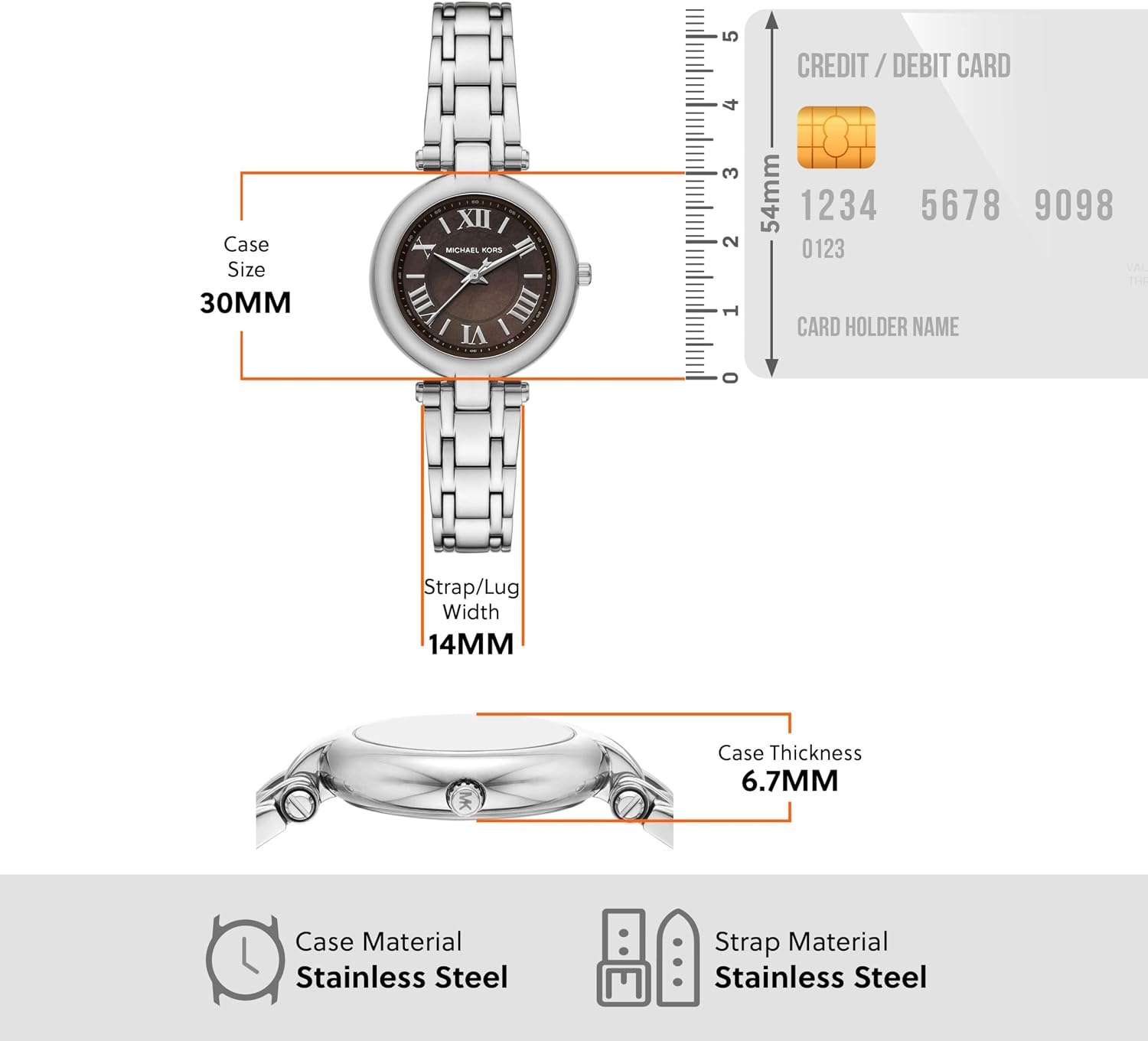 image:imageMichael Kors Laney Womens Watch Stainless Steel Bracelet Watch for WomenSilver