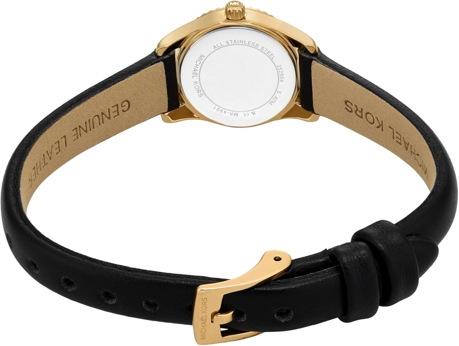 image:imageMichael Kors Lexington Womens Watch Stainless Steel Bracelet or Leather Watch for WomenMicro GoldBlack