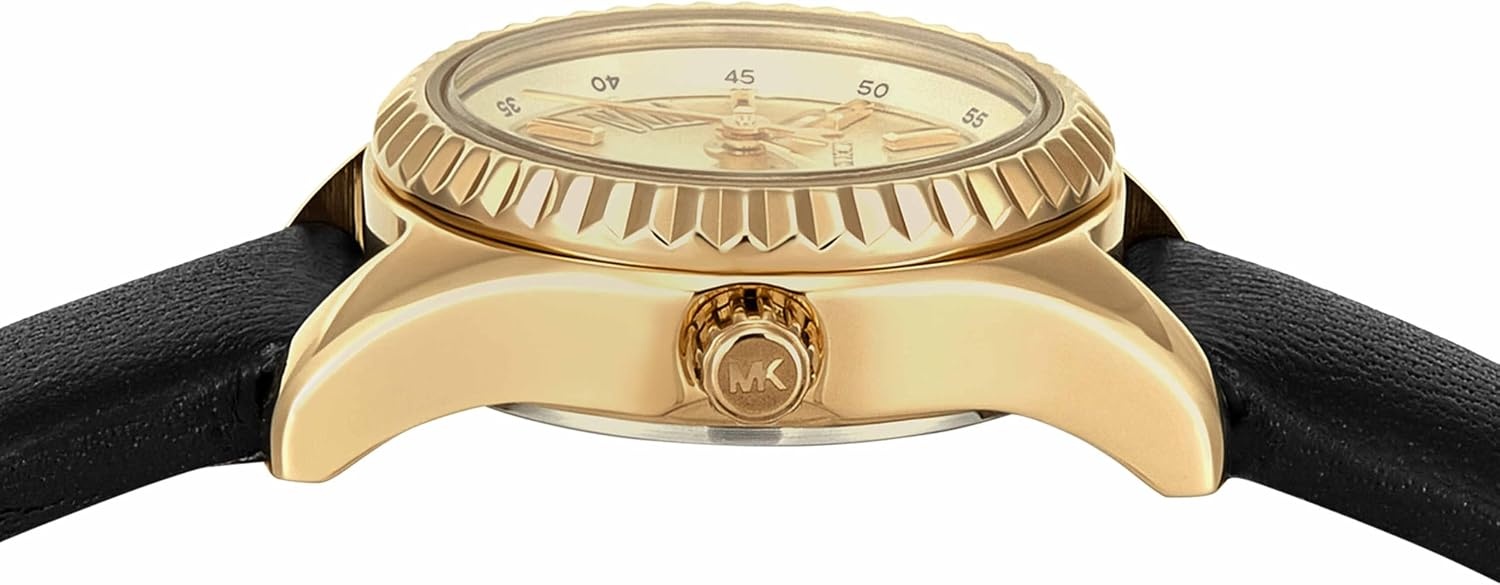 image:imageMichael Kors Lexington Womens Watch Stainless Steel Bracelet or Leather Watch for WomenMicro GoldBlack