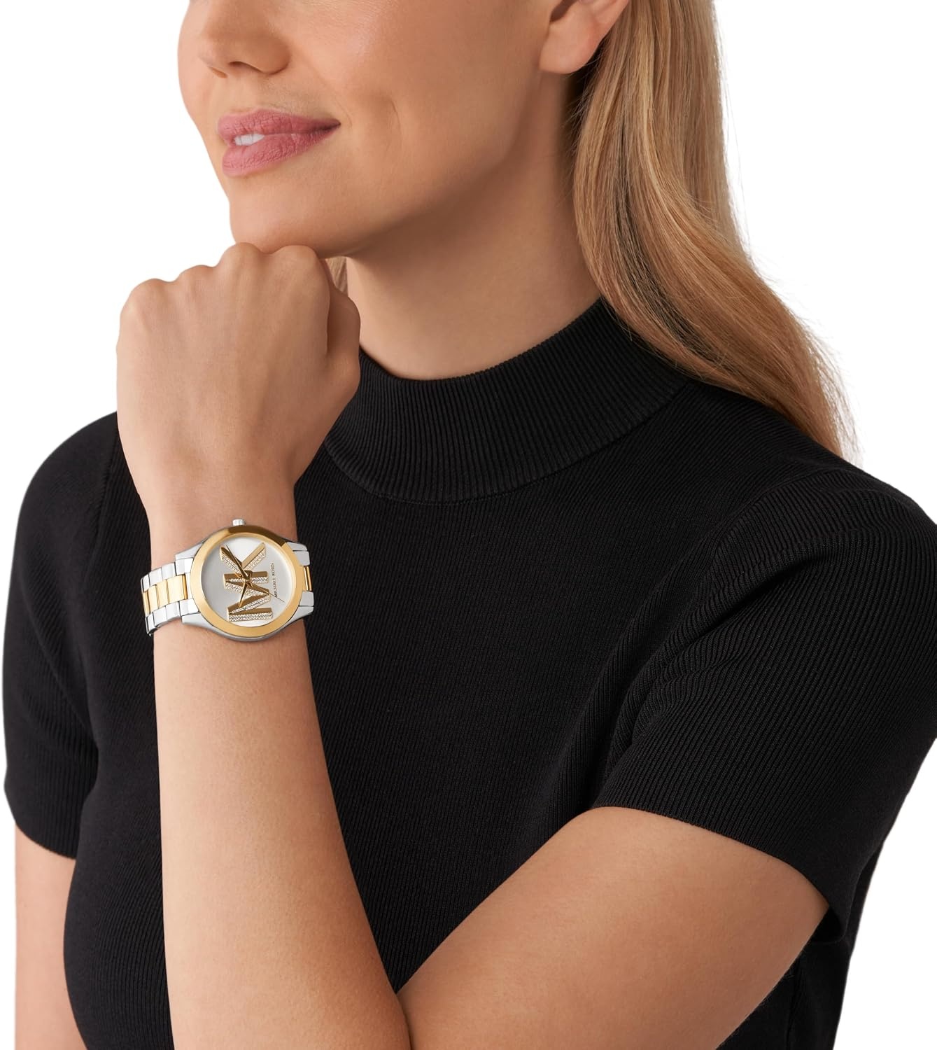 image:imageMichael Kors MK3178 Slim RunwayTwo Tone Logo