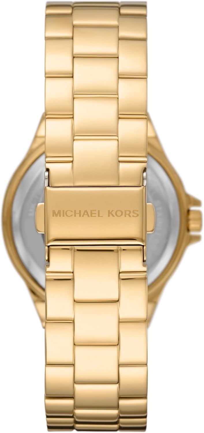 image:imageMichael Kors MK7278 Lennox 3Hand WatchGold Logo Dial