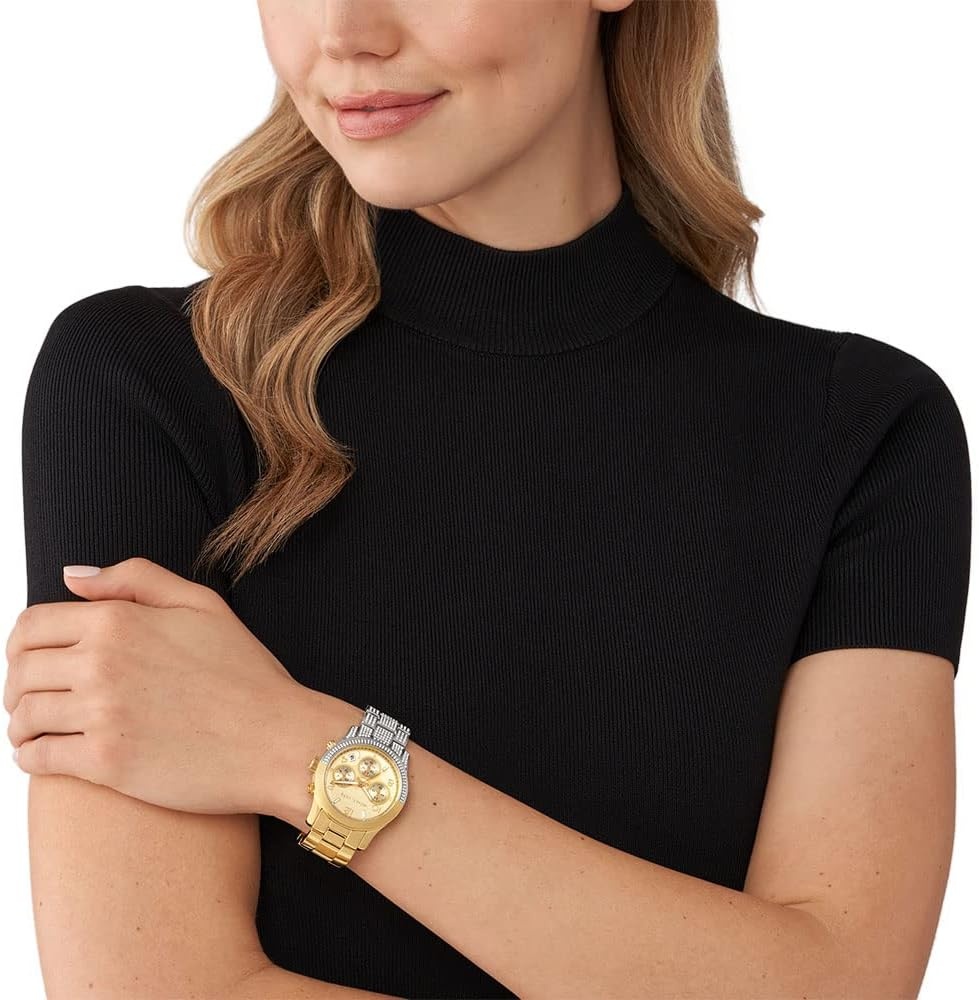 image:imageMichael Kors MK7354 Runway ThreeHandGold Silver