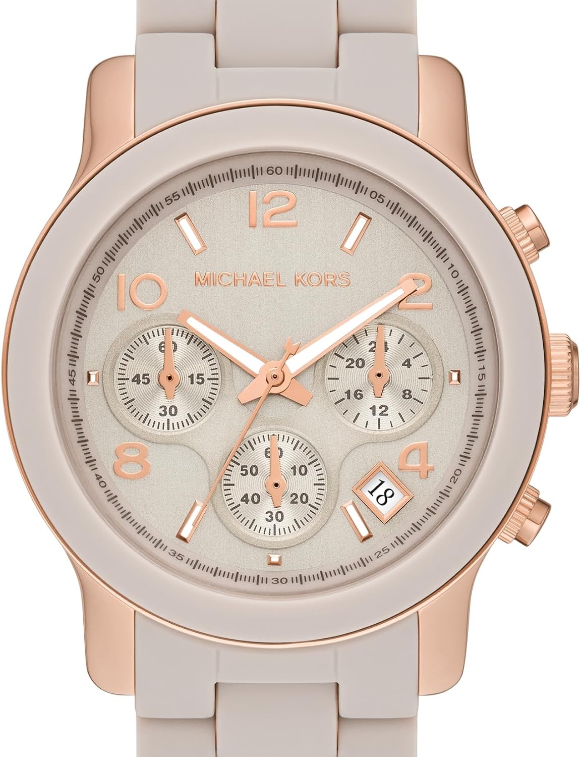 image:imageMichael Kors MK7354 Runway ThreeHandRose GoldBeige