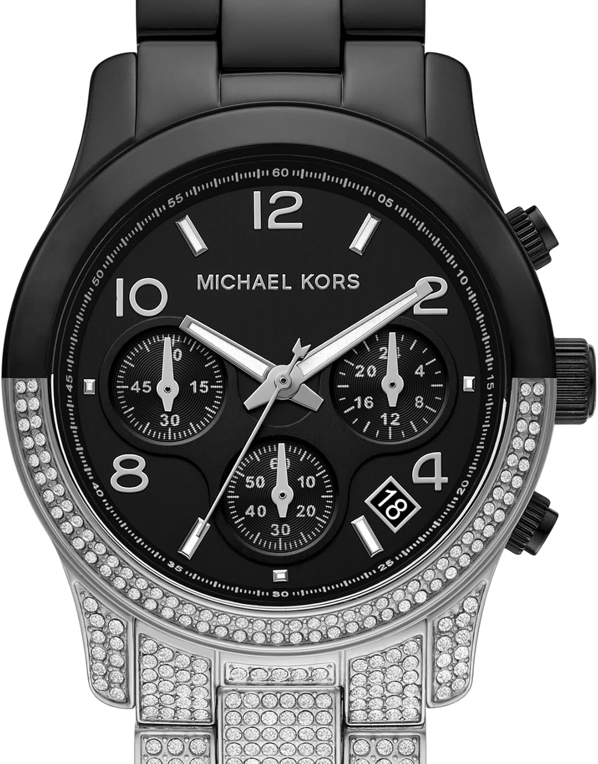 image:imageMichael Kors MK7354 Runway ThreeHandSilverBlack