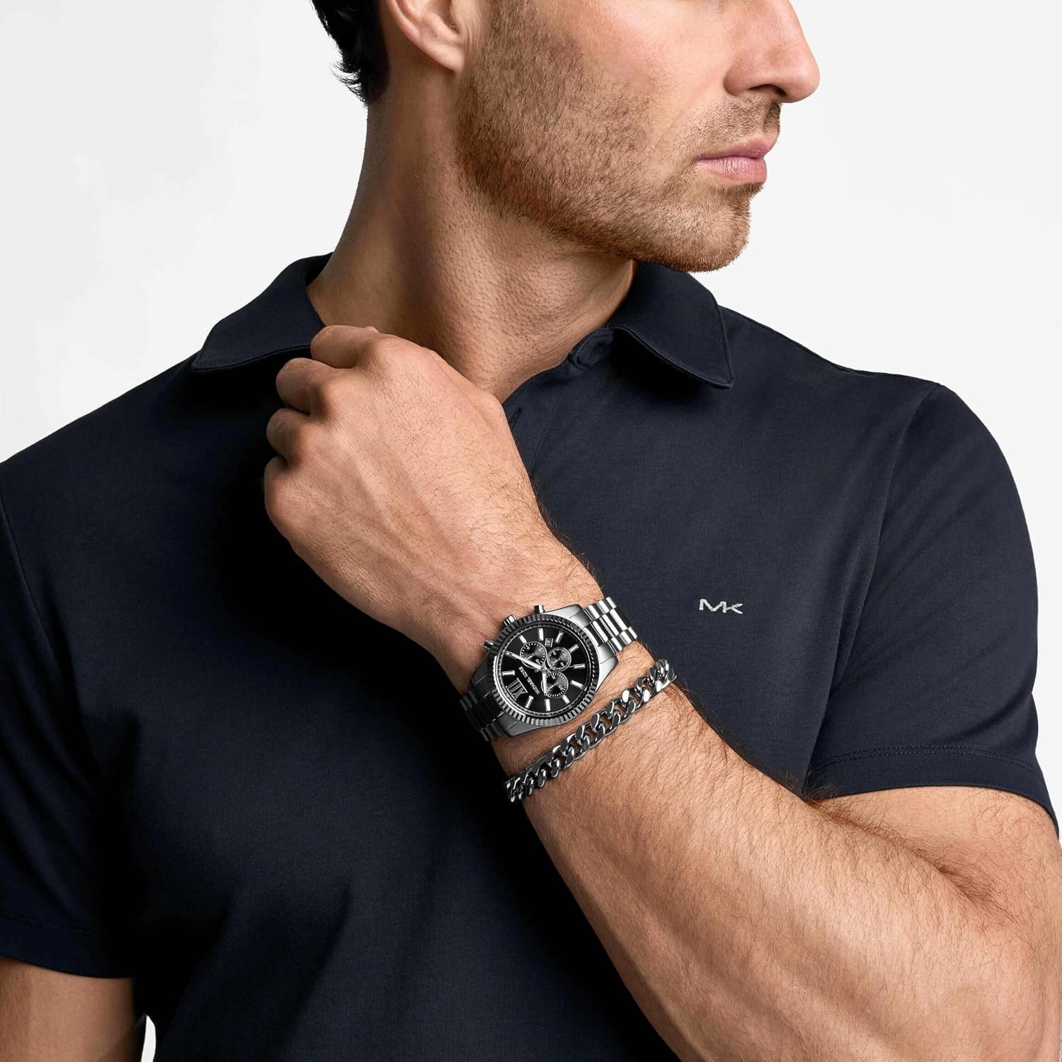 image:imageMichael Kors MK8286 Oversized Lexington ChronographGunmetal Bracelet Gift Set