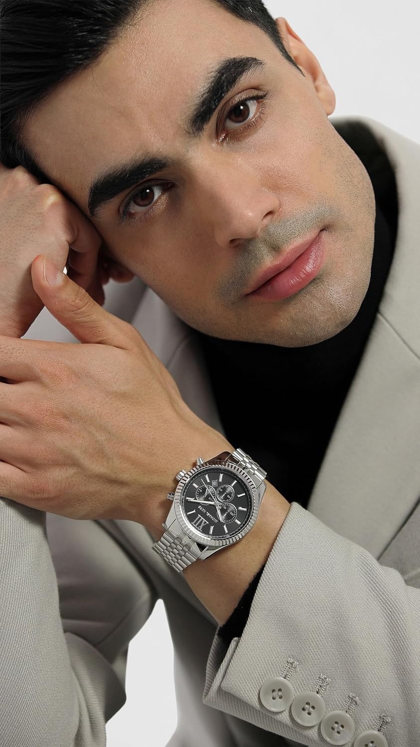 image:imageMichael Kors MK8286 Oversized Lexington ChronographSilverBlack Dial