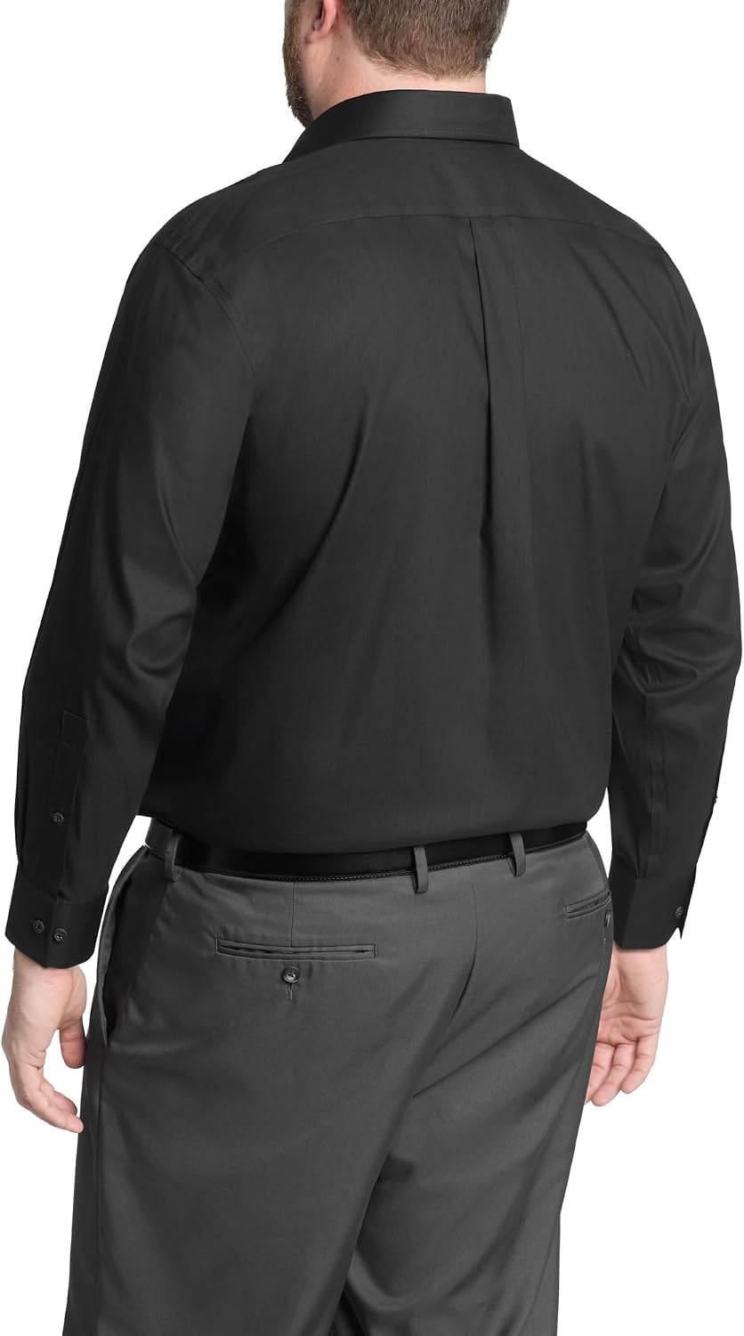 image:imageMichael Kors Mens Dress Shirt Travel Stretch Big Fit Big and TallBlack