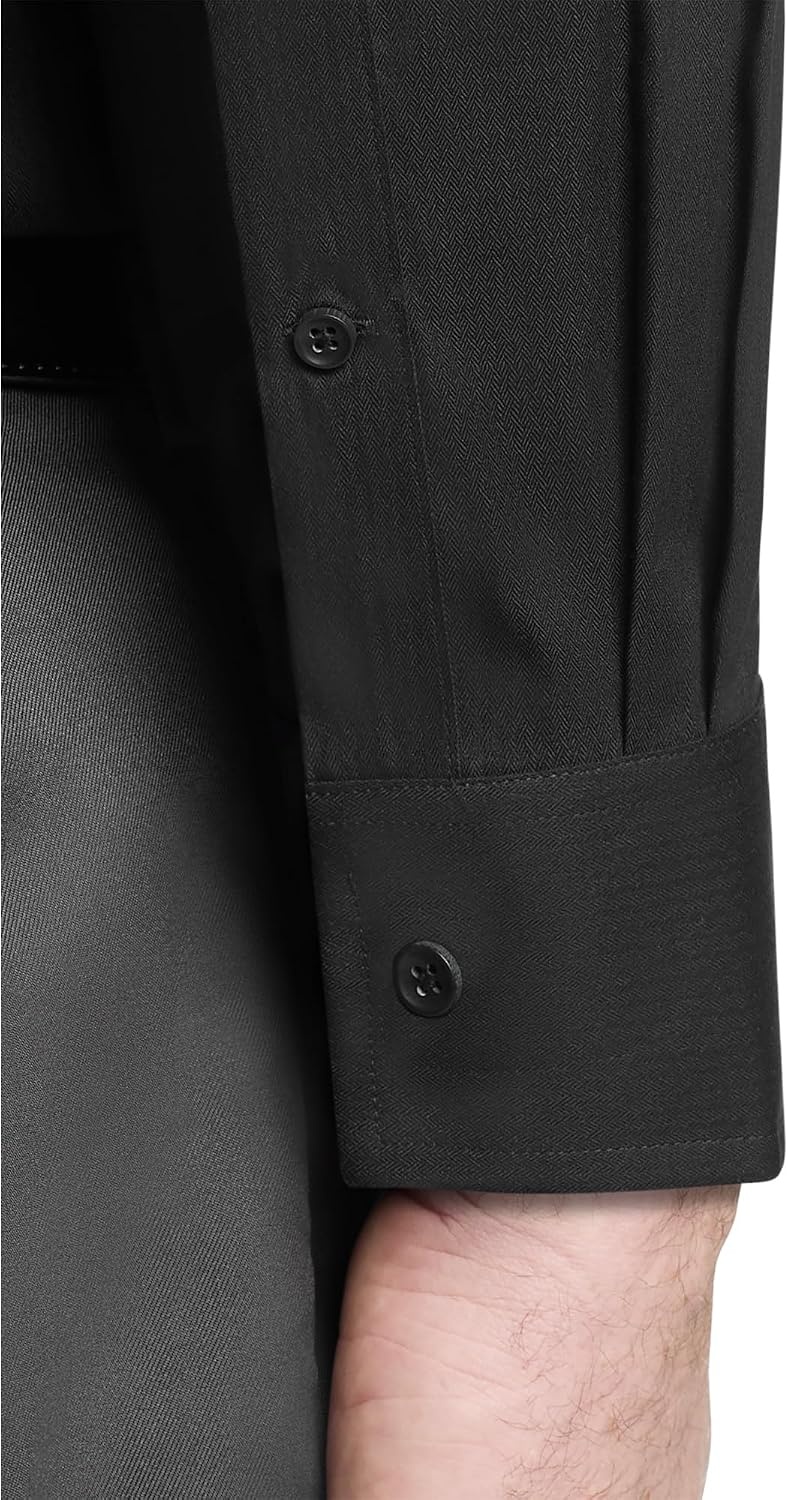 image:imageMichael Kors Mens Dress Shirt Travel Stretch Big Fit Big and TallBlack