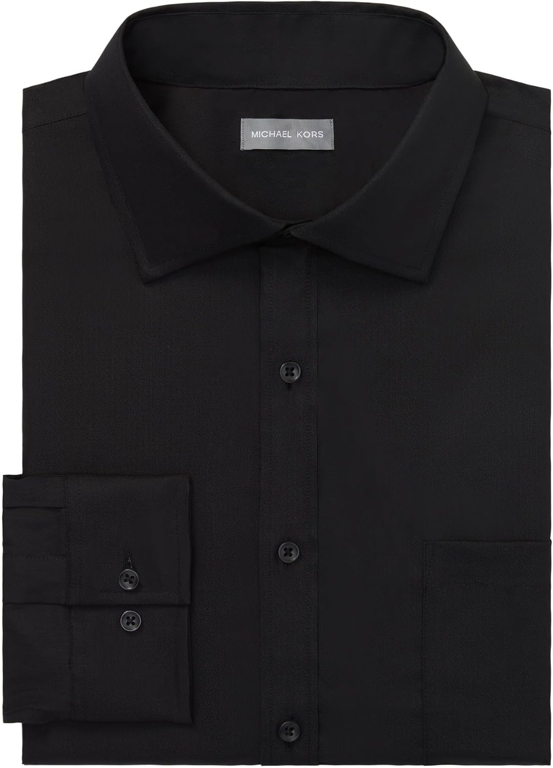 image:imageMichael Kors Mens Dress Shirt Travel Stretch Big Fit Big and TallBlack