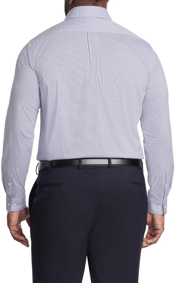 image:imageMichael Kors Mens Dress Shirt Travel Stretch Big Fit Big and TallPurple Multi