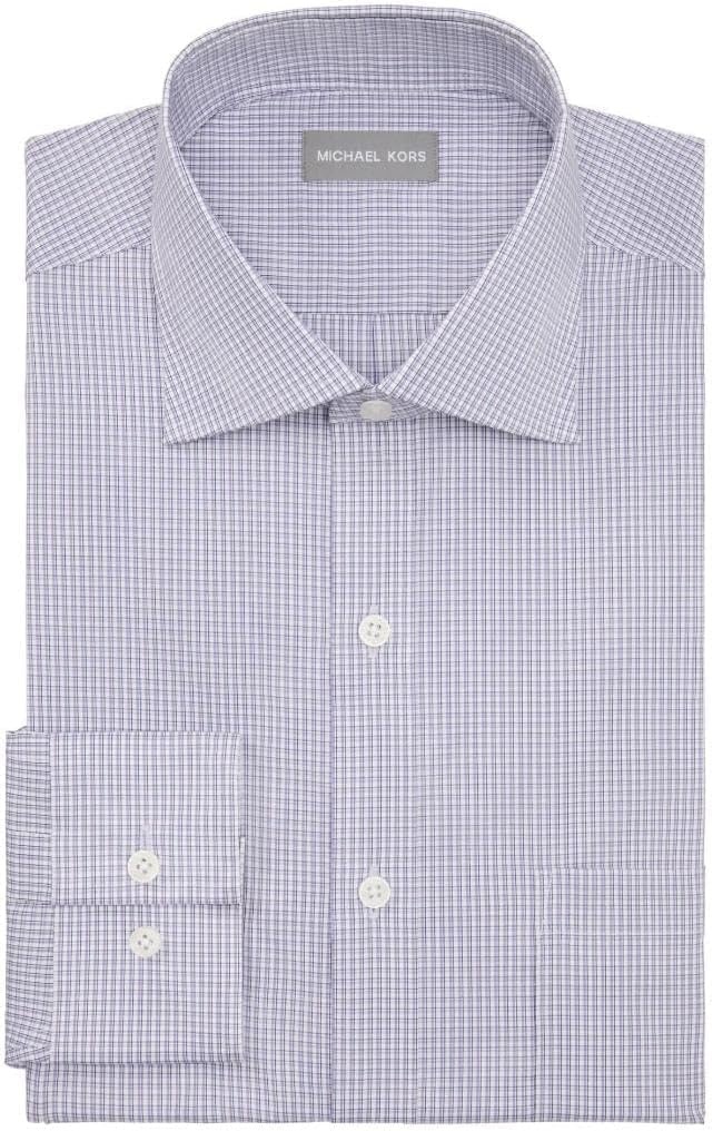 image:imageMichael Kors Mens Dress Shirt Travel Stretch Big Fit Big and TallPurple Multi