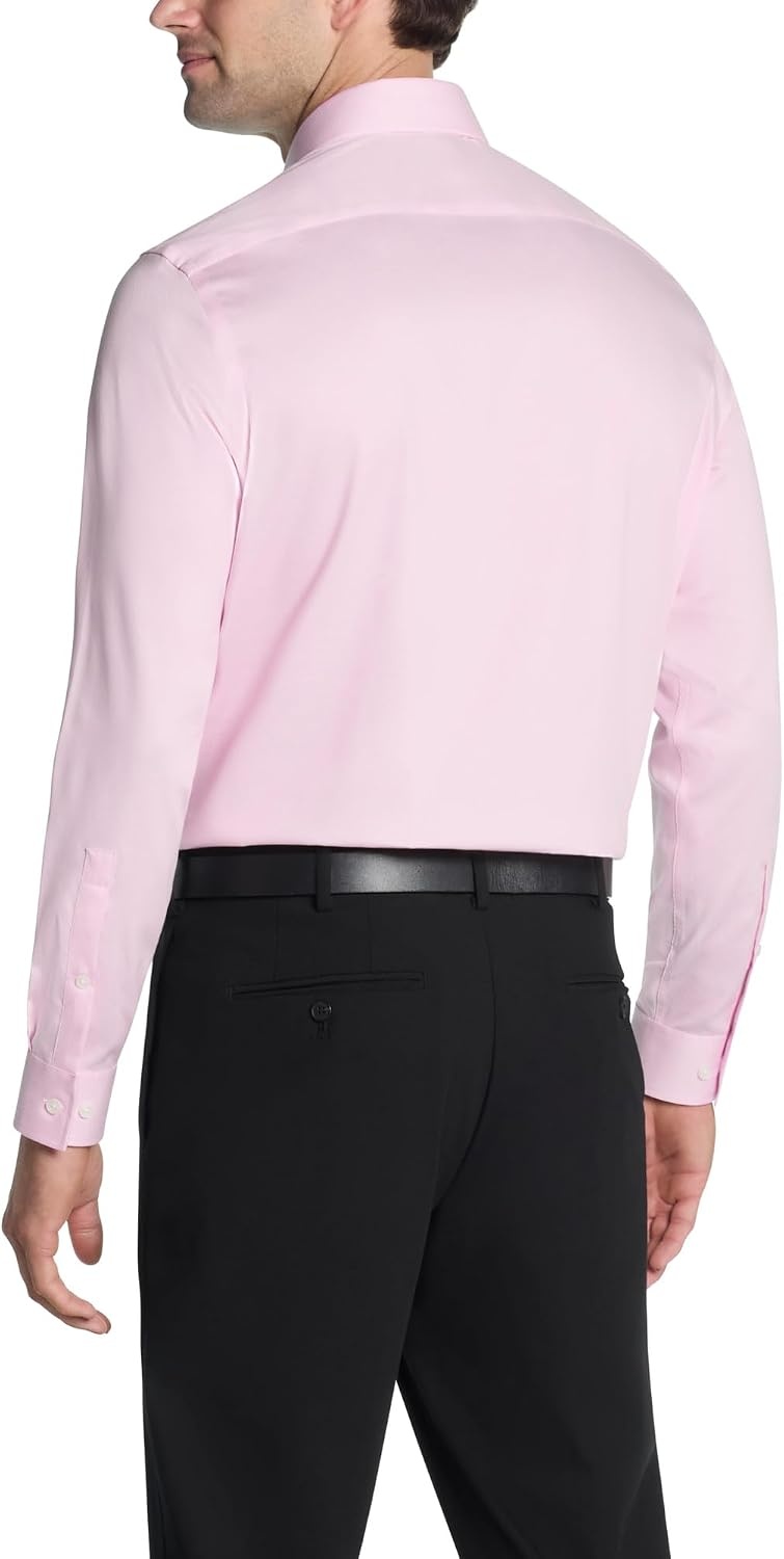 image:imageMichael Kors Mens Dress Shirt Ultra Wrinkle Free Stretch Regular FitDusty Pink