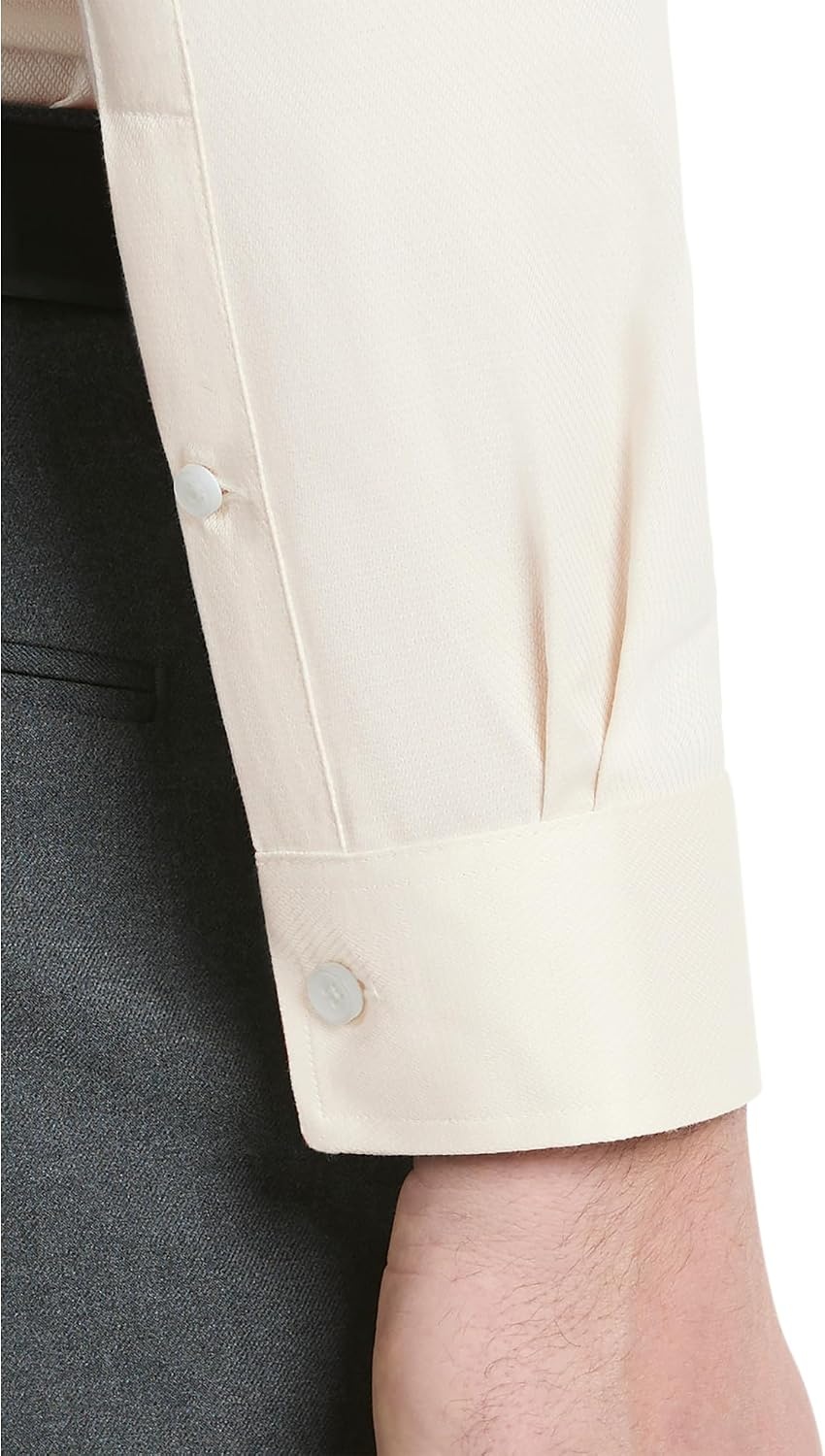 image:imageMichael Kors Mens Dress Shirt Ultra Wrinkle Free Stretch Regular FitEcru Beige