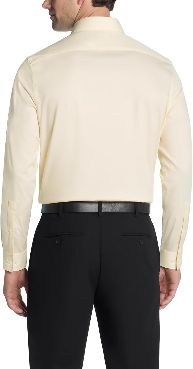 image:imageMichael Kors Mens Dress Shirt Ultra Wrinkle Free Stretch Regular FitLemon Yellow
