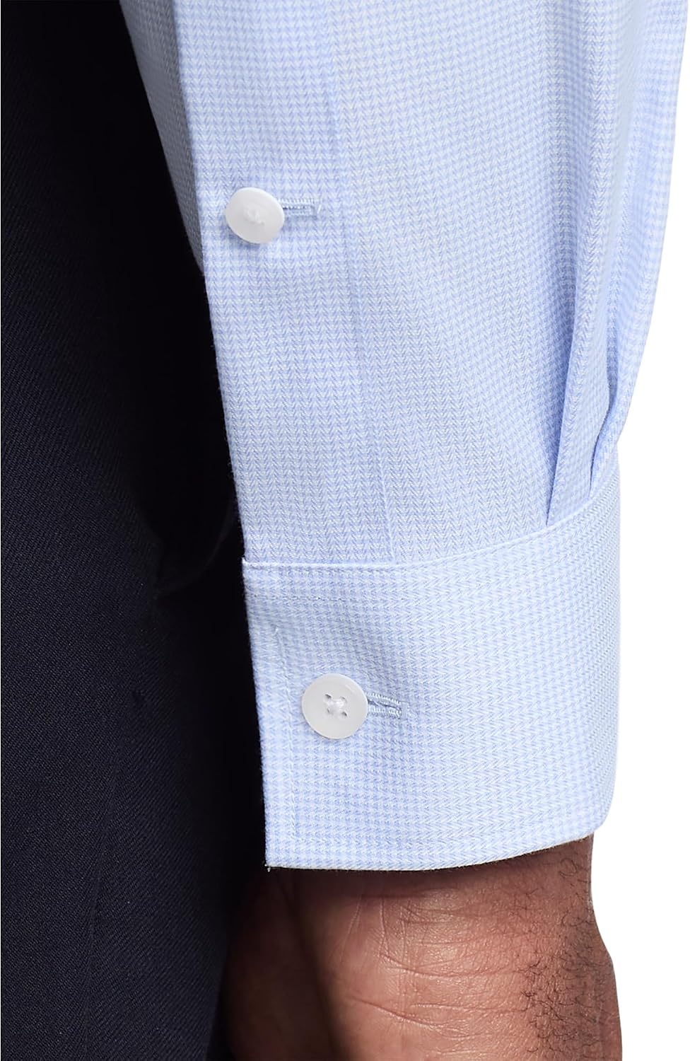 image:imageMichael Kors Mens Dress Shirt Ultra Wrinkle Free Stretch Regular FitLight Blue Check