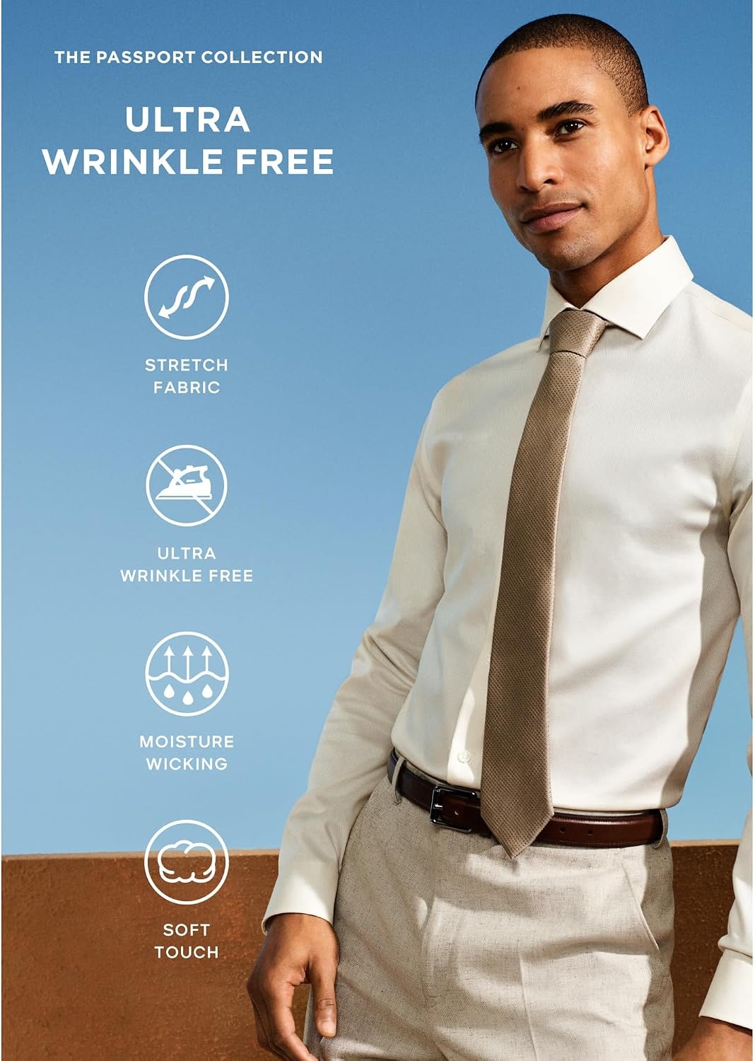 image:imageMichael Kors Mens Dress Shirt Ultra Wrinkle Free Stretch Regular FitLight Orange Check