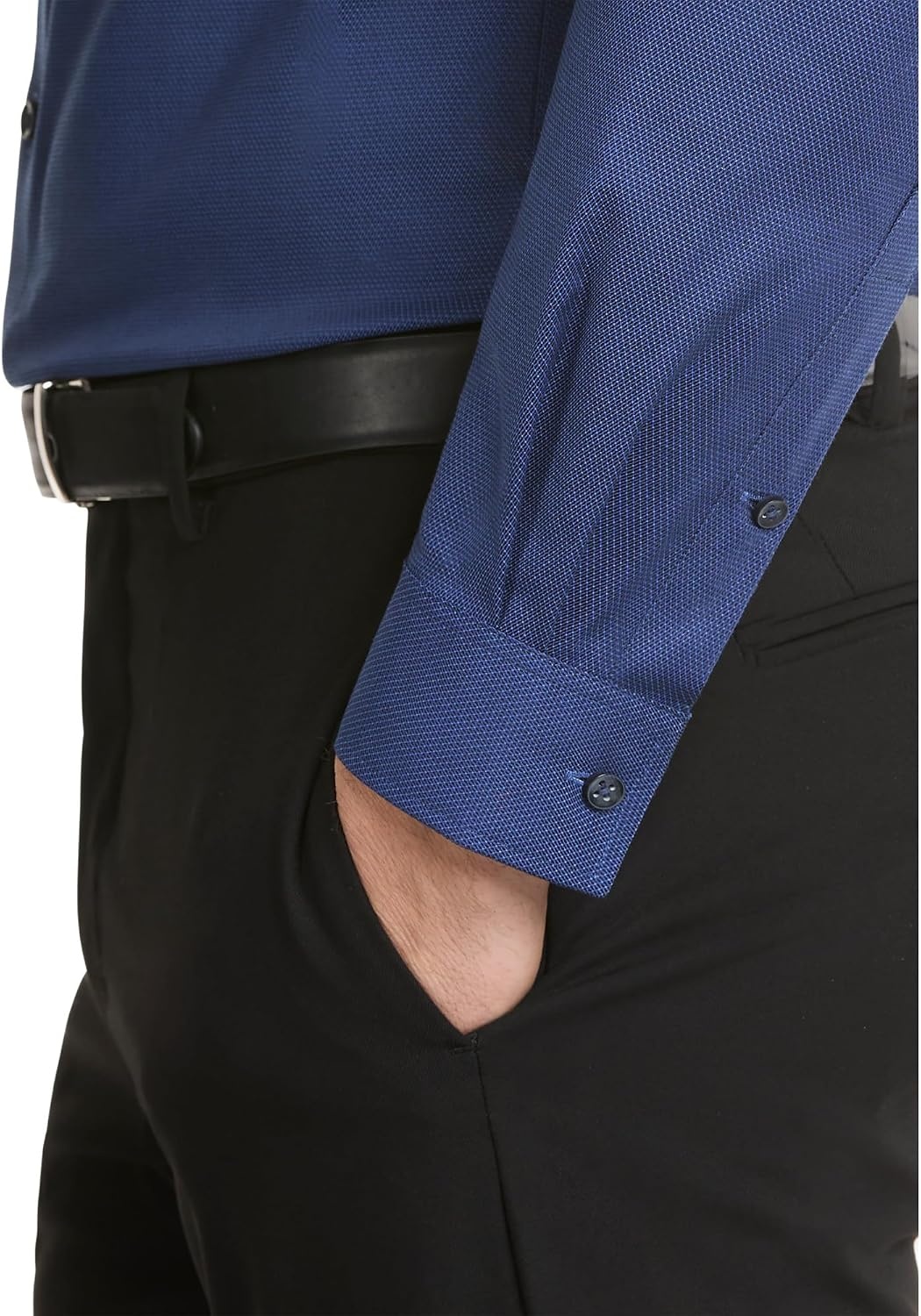 image:imageMichael Kors Mens Dress Shirt Ultra Wrinkle Free Stretch Regular FitNavy
