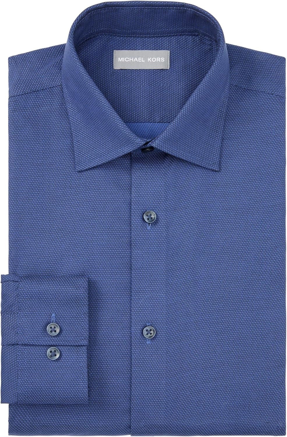 image:imageMichael Kors Mens Dress Shirt Ultra Wrinkle Free Stretch Regular FitNavy