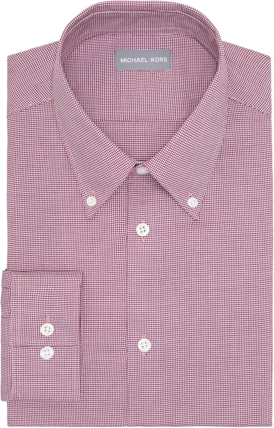 image:imageMichael Kors Mens Dress Shirt Ultra Wrinkle Free Stretch Regular FitWine