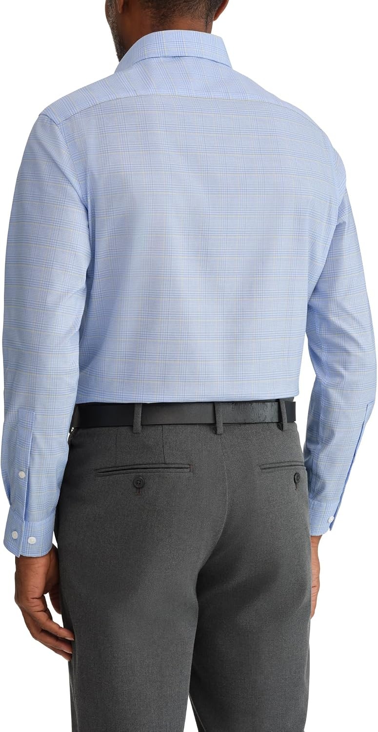 image:imageMichael Kors Mens Dress Shirt Ultra Wrinkle Free Stretch Regular FitYellow Multi Check