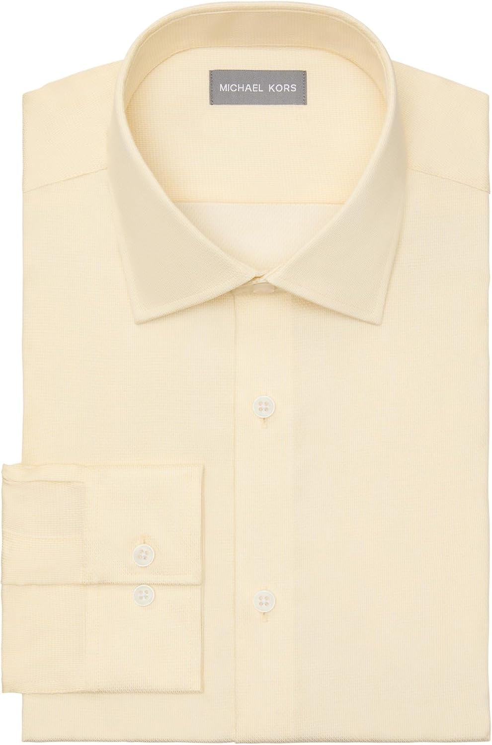image:imageMichael Kors Mens Dress Shirt Ultra Wrinkle Free Stretch Slim FitLemon Yellow