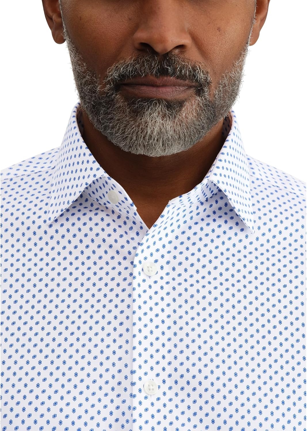 image:imageMichael Kors Mens Dress Shirt Ultra Wrinkle Free Stretch Slim FitNavy Print