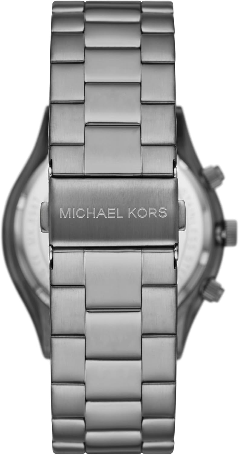 image:imageMichael Kors Oversized Slim Runway Mens Watch Stainless Steel Watch for MenGunmetal Blue Chrono