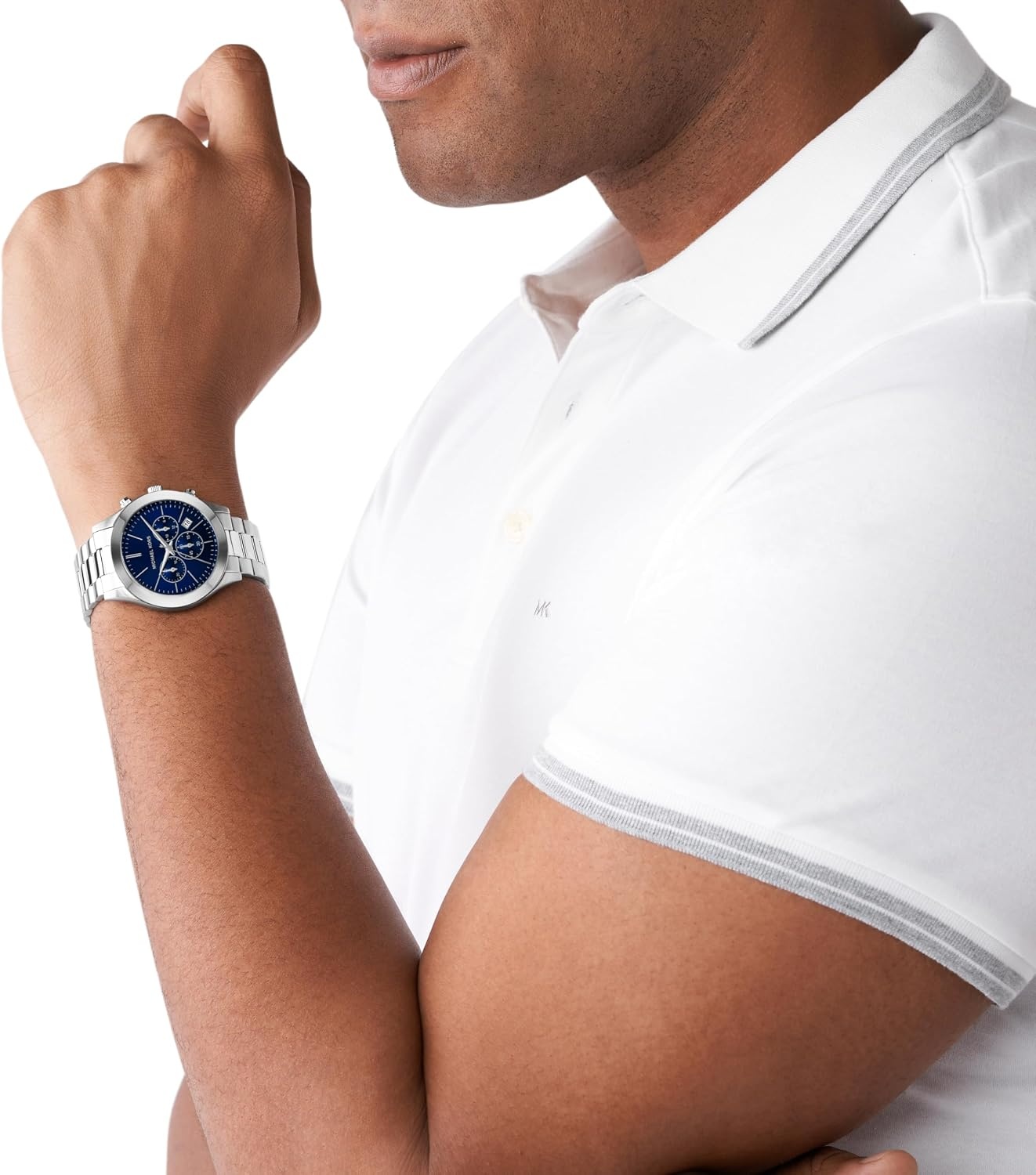 image:imageMichael Kors Oversized Slim Runway Mens Watch Stainless Steel Watch for MenSilver Chronograph