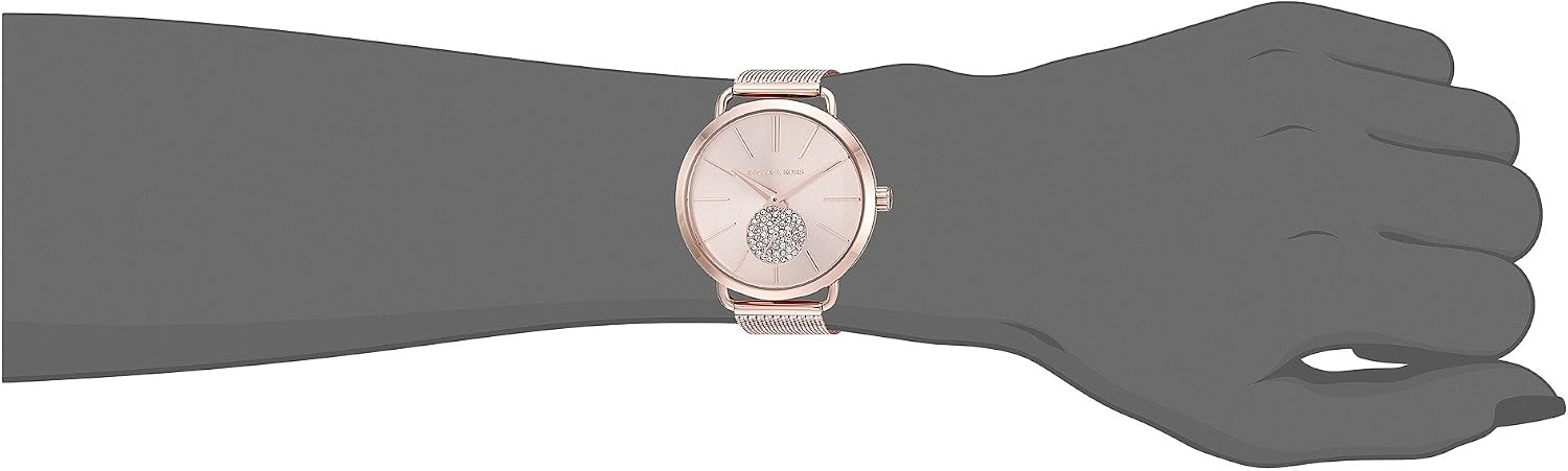 image:imageMichael Kors Portia Womens Watch Stainless Steel Bracelet Watch for WomenRose Gold Mesh