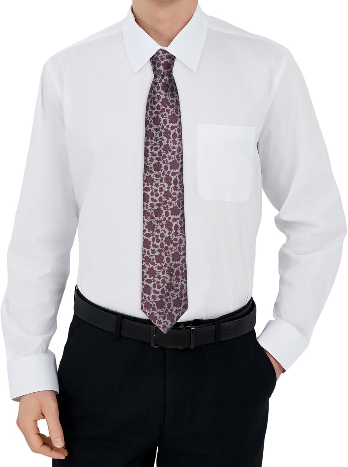 image:imageMichael Kors Poulsen Floral Tie Burgundy