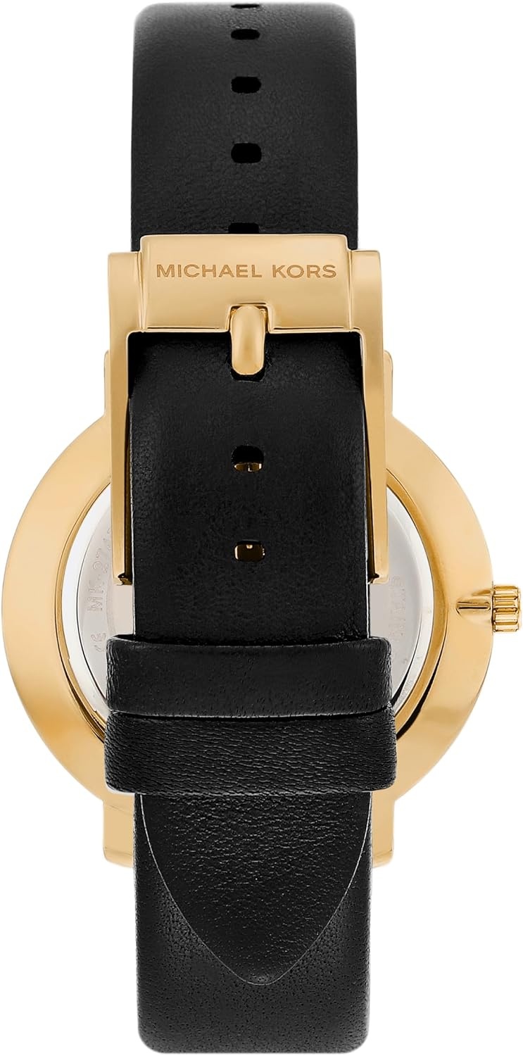 image:imageMichael Kors Pyper Womens Watch Stainless Steel Watch for Women with Steel Leather or Silicone BandGoldBlack Gift Set