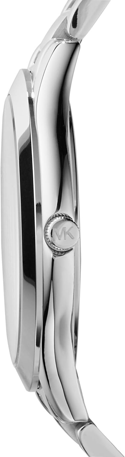 image:imageMichael Kors Slim Runway Watch for Women 42mm Quartz Three Hand Movement with Stainless Steel StrapSilver Sunray