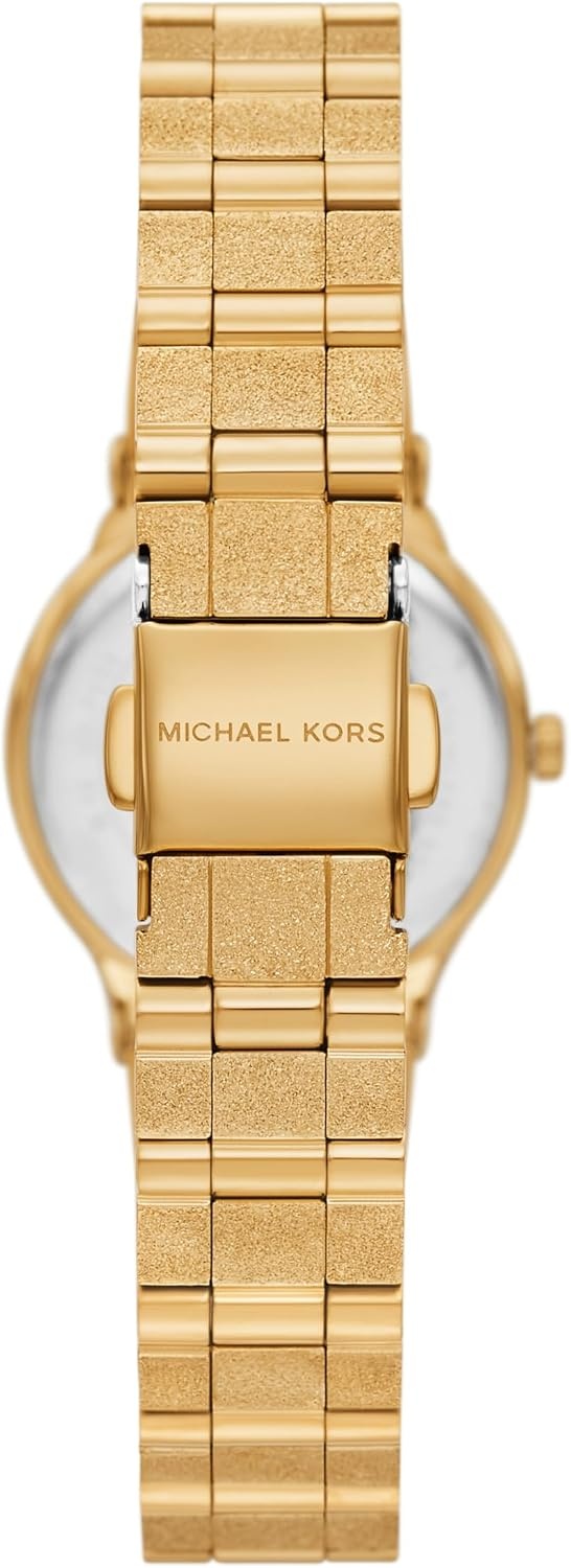 image:imageMichael Kors Womens Billie ThreeHand GoldTone Stainless Steel Bracelet Watch Model MK7554