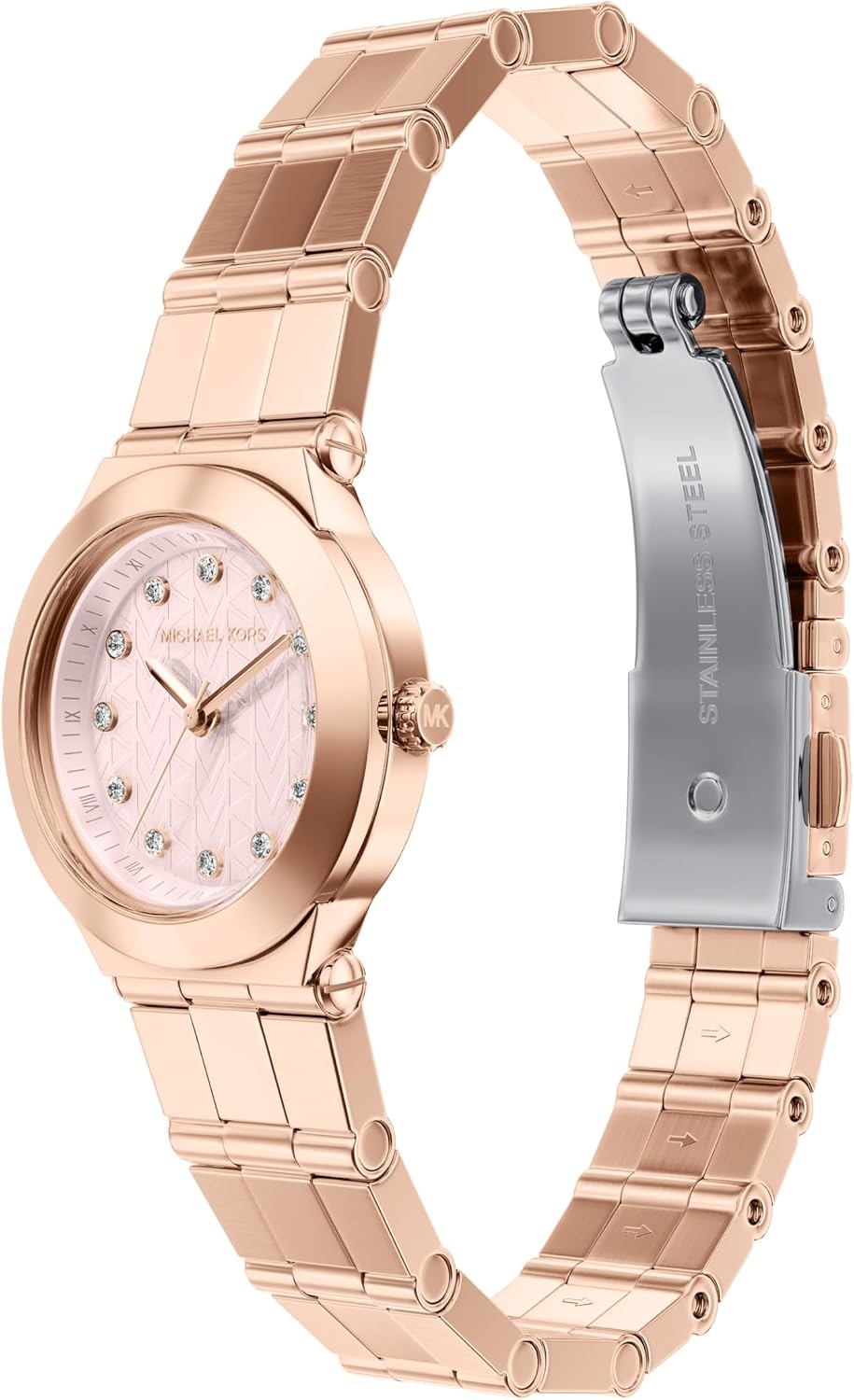 image:imageMichael Kors Womens Billie ThreeHand Rose GoldTone Stainless Steel Watch Model MK7568