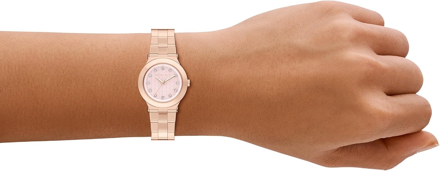 image:imageMichael Kors Womens Billie ThreeHand Rose GoldTone Stainless Steel Watch Model MK7568