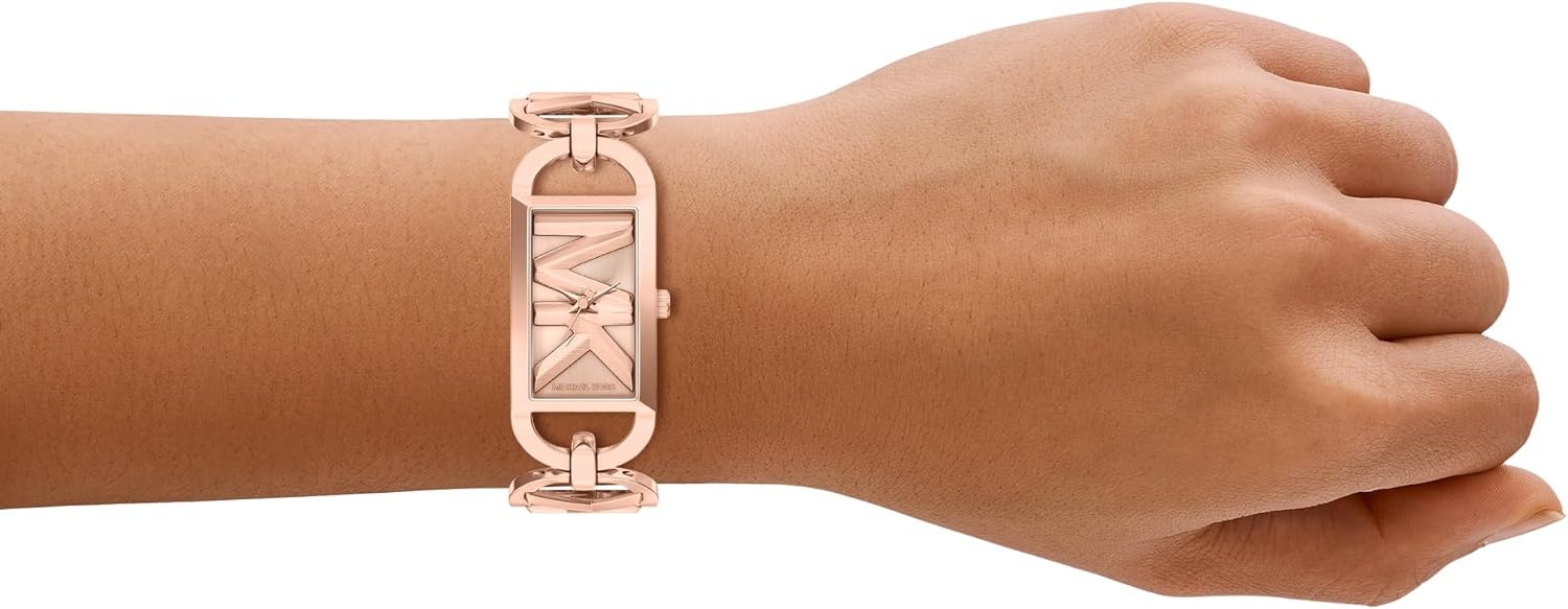 image:imageMichael Kors Womens Empire ThreeHand Rose GoldTone Stainless Steel Watch Model MK7602