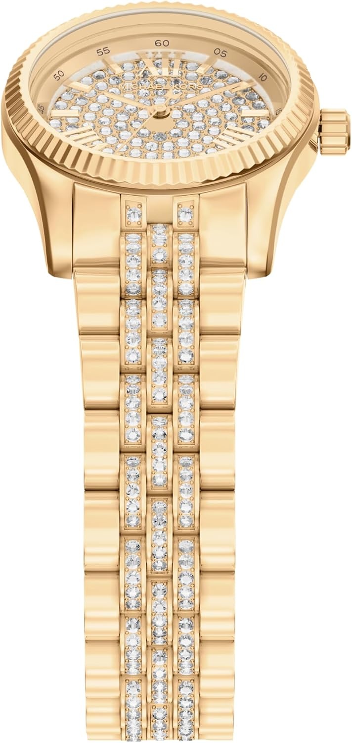image:imageMichael Kors Womens Lexington ThreeHand GoldTone Stainless Steel Watch Model MK7575