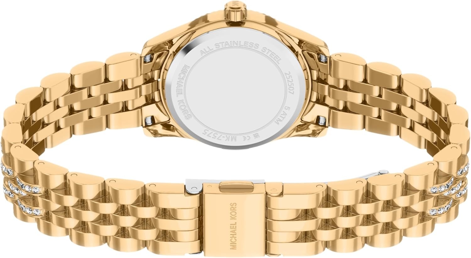 image:imageMichael Kors Womens Lexington ThreeHand GoldTone Stainless Steel Watch Model MK7575