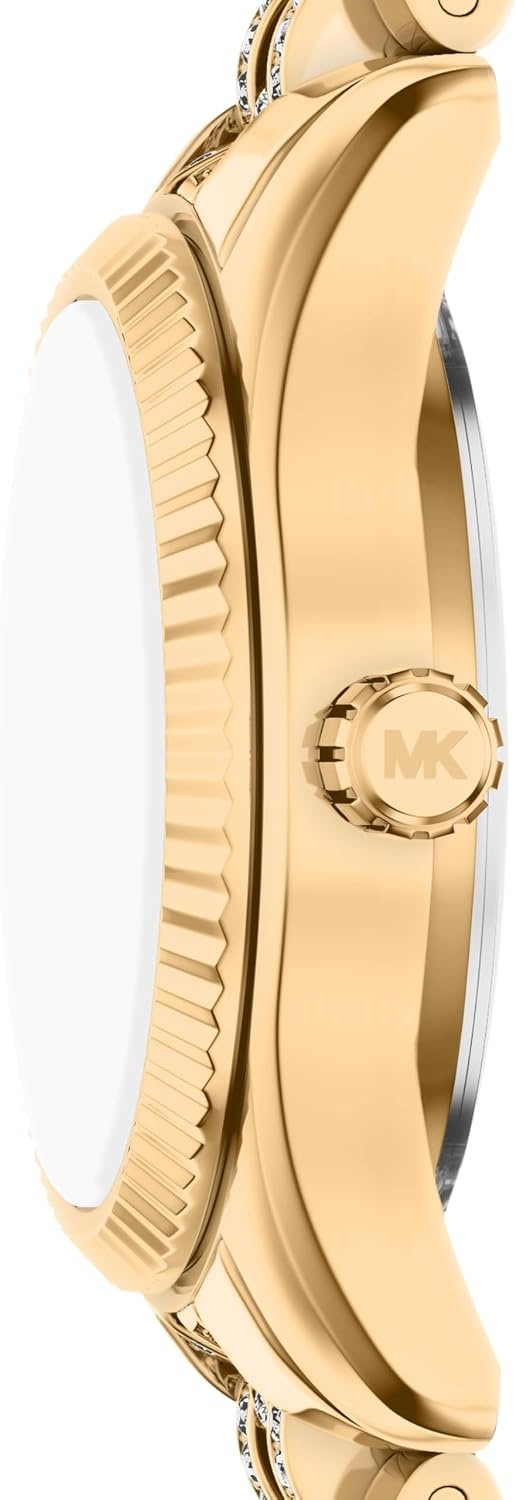 image:imageMichael Kors Womens Lexington ThreeHand GoldTone Stainless Steel Watch Model MK7575