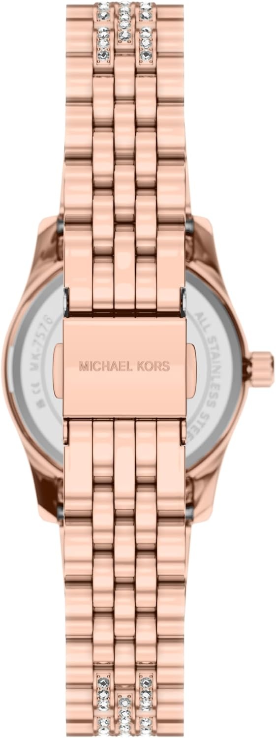 image:imageMichael Kors Womens Lexington ThreeHand Rose GoldTone Stainless Steel Watch Model MK7576