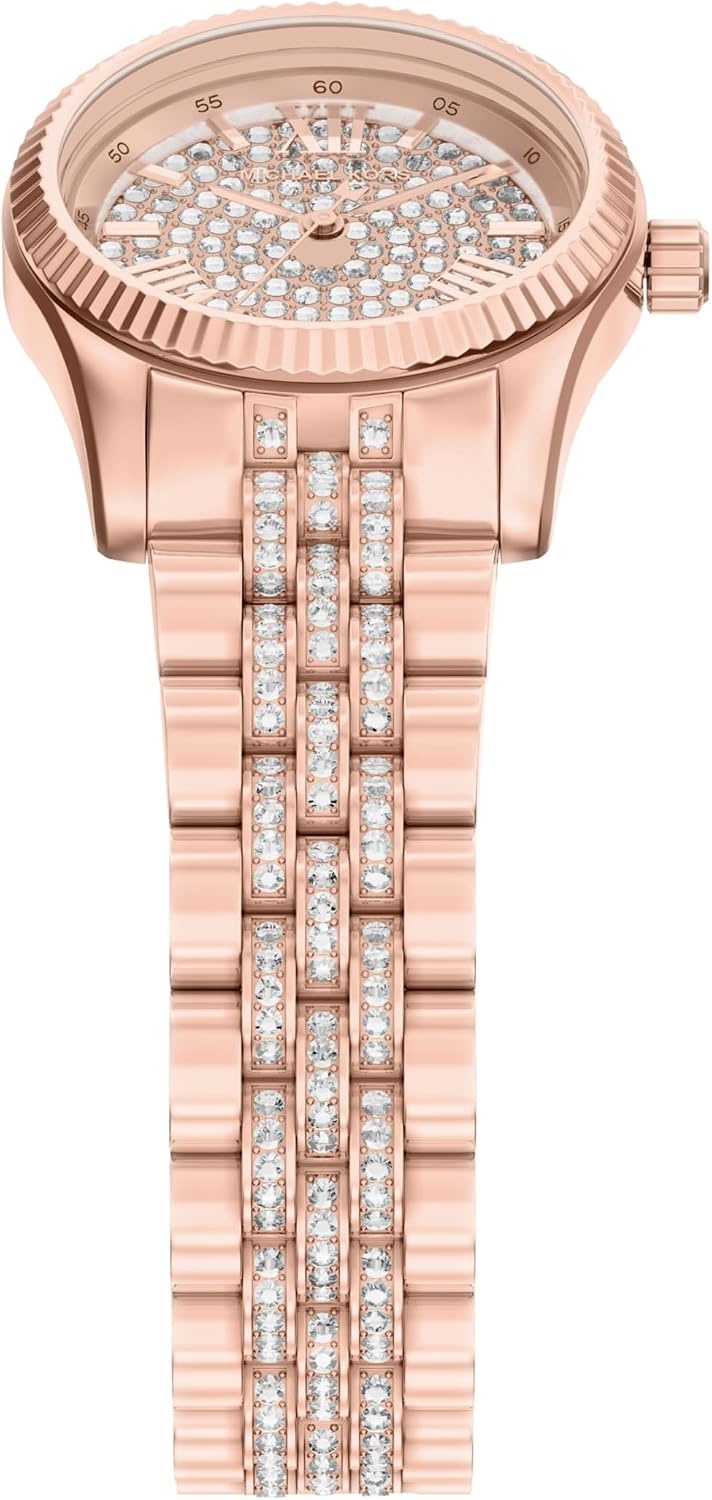 image:imageMichael Kors Womens Lexington ThreeHand Rose GoldTone Stainless Steel Watch Model MK7576
