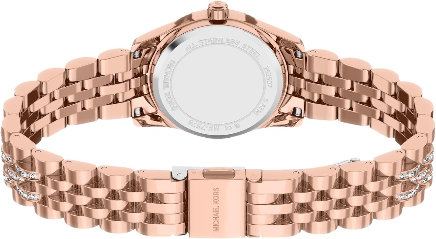 image:imageMichael Kors Womens Lexington ThreeHand Rose GoldTone Stainless Steel Watch Model MK7576