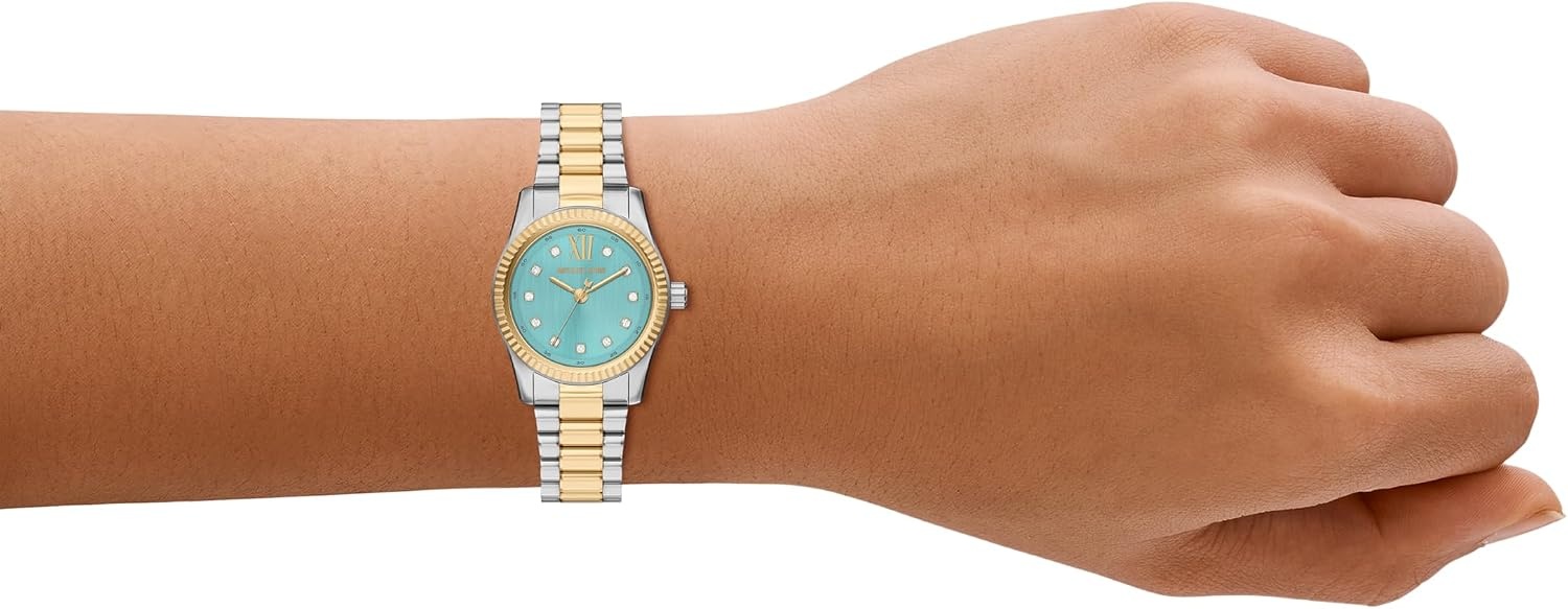 image:imageMichael Kors Womens Lexington ThreeHand TwoTone Stainless Steel Watch Model MK7579