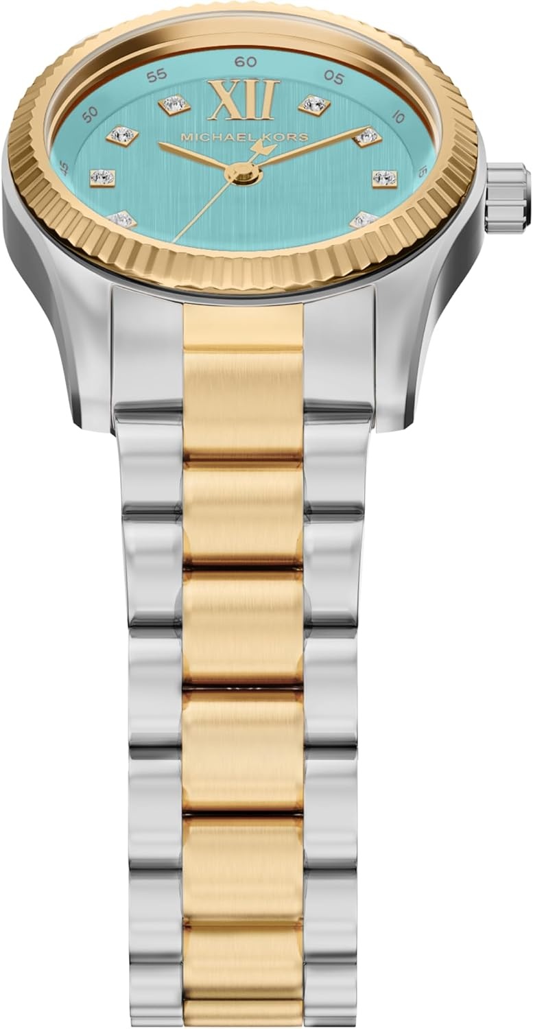 image:imageMichael Kors Womens Lexington ThreeHand TwoTone Stainless Steel Watch Model MK7579