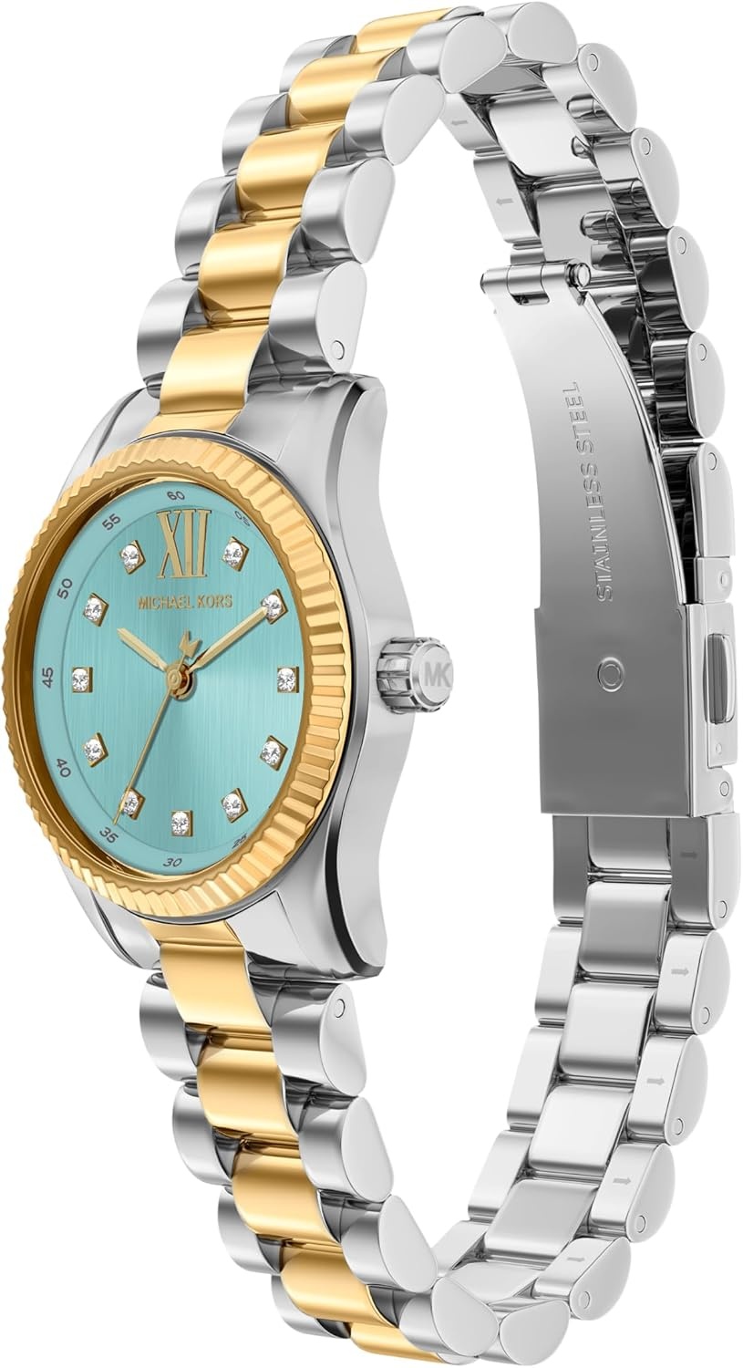 image:imageMichael Kors Womens Lexington ThreeHand TwoTone Stainless Steel Watch Model MK7579